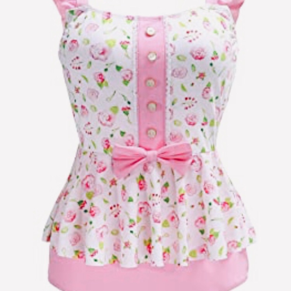 Pink Retro Vintage Style Dessert Pinup Swimsuit - Picture 7 of 9